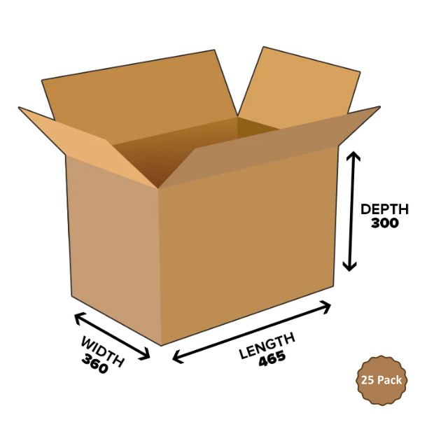 13B-502 50L Small Packing and shipping Carton – 465mm x 360mm x 300mm (25)