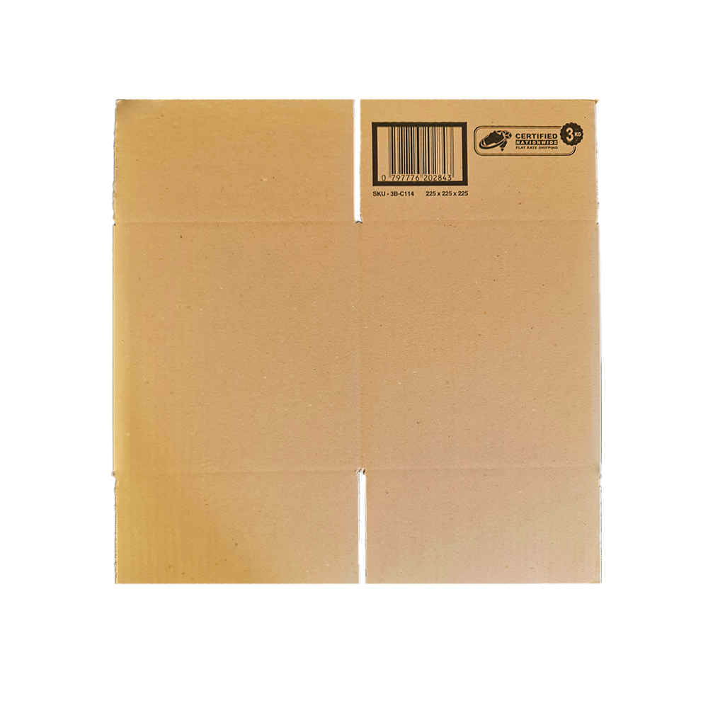 3B-C114 11L Cube Shipping Carton – 225mm x 225mm x 225mm (25)