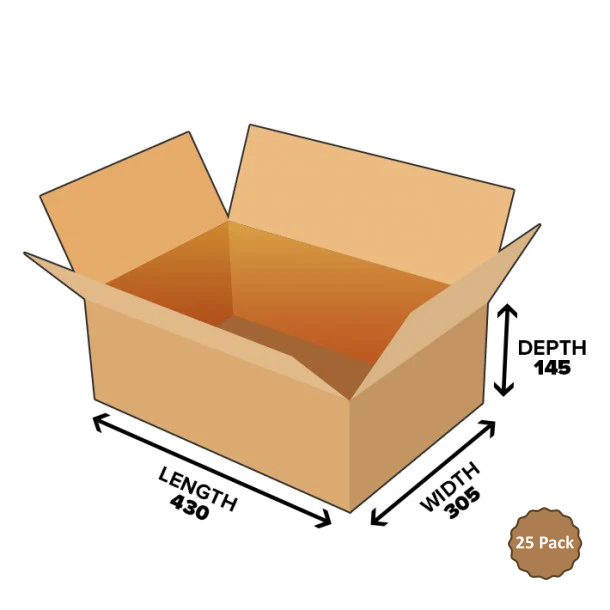 5B-190 19L Shipping Carton – 430mm x 305mm x 145mm (25)
