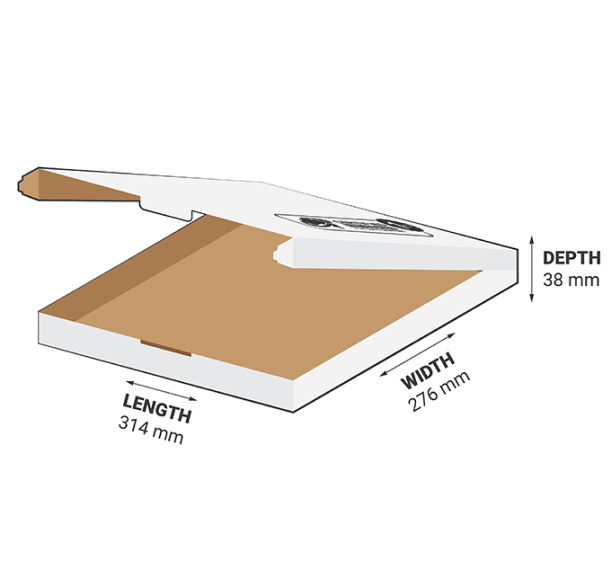 1B-T329W 3.29L - White (Tamper Evident) Box – 314mm x 276mm x 38mm (25)