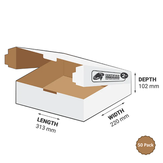 2B-T702W 7.02L White (Tamper Evident) Box – 313mm x 220mm x 102mm (50)