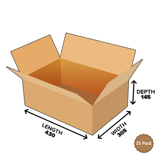 5B-190 19L Shipping Carton  – 430mm x 305mm x 145mm (25)