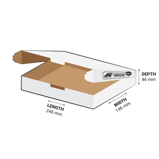 500B-T165W 1.65L Tamper evident Carton – 246mm x 146mm x 46mm Bundle (25)